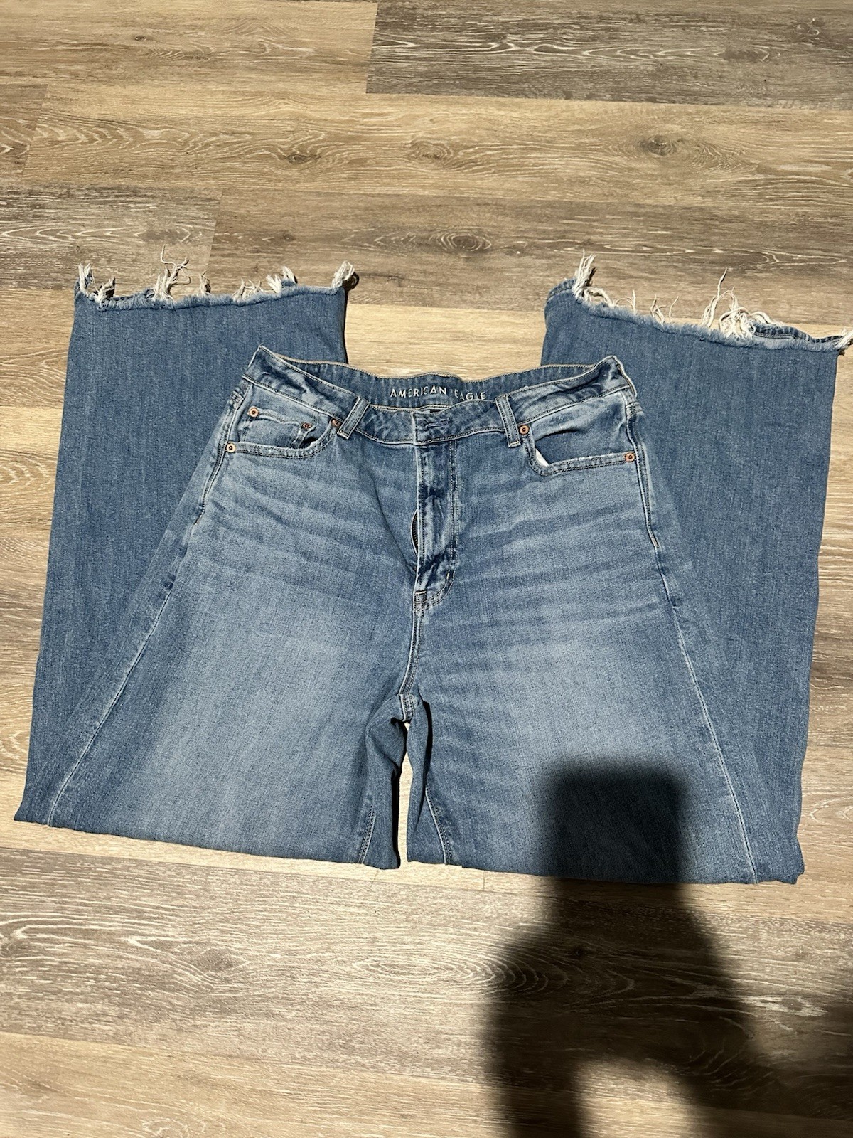 American Eagle Women’s Jeans Size 12 High Rise  Baggy Wide Leg