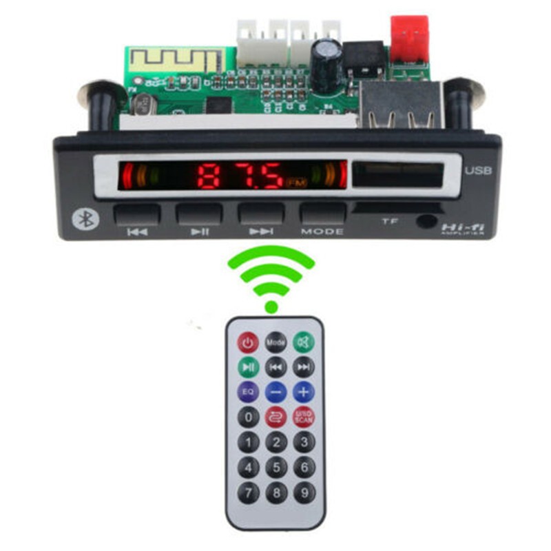 Bluetooth Function MP3 WMA WAV Decoder Board Car Audio FM Radio Stereo Module e