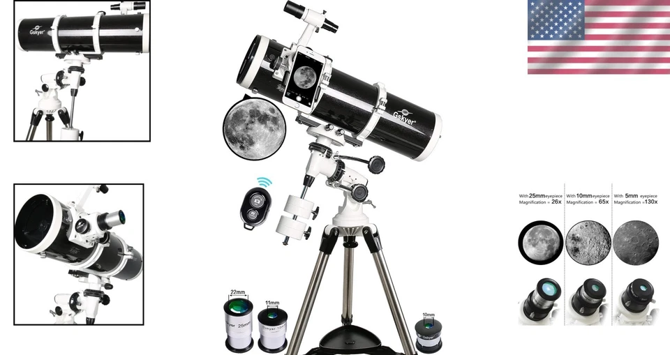 专业130EQ天文望远镜套件 — 第 2/4 张图片