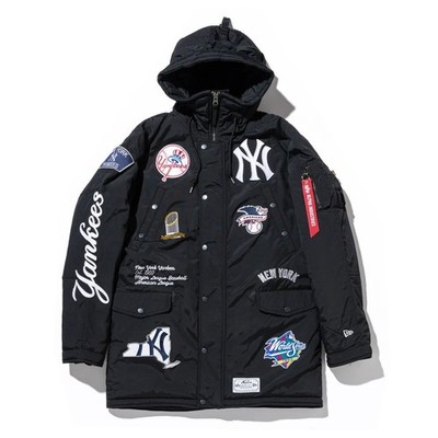 NEW ERA N-3B Parka Jacket Alpha Industries New York Yankees Black 14667151