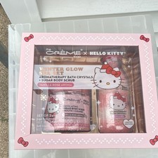 The Cr me Shop x Hello Kitty Winter Glow Spa Set Vanilla Rose Scrub  Crystals