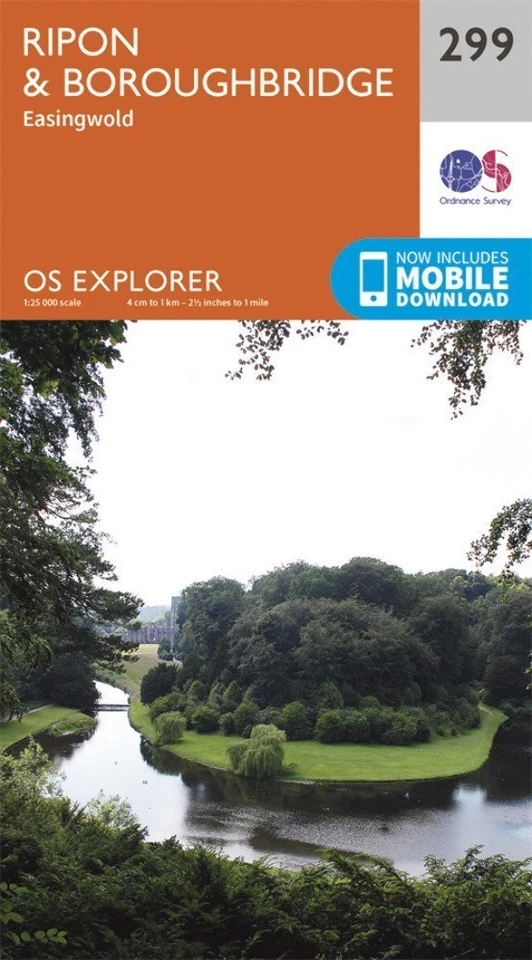 Ripon and Boroughbridge Explorer Map Ordnance Survey 299
