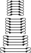 18 Pcs Small Bungee Cord with Hooks 2 Inch 4 Inch 6 Inch 9 Inch (Mix Size)