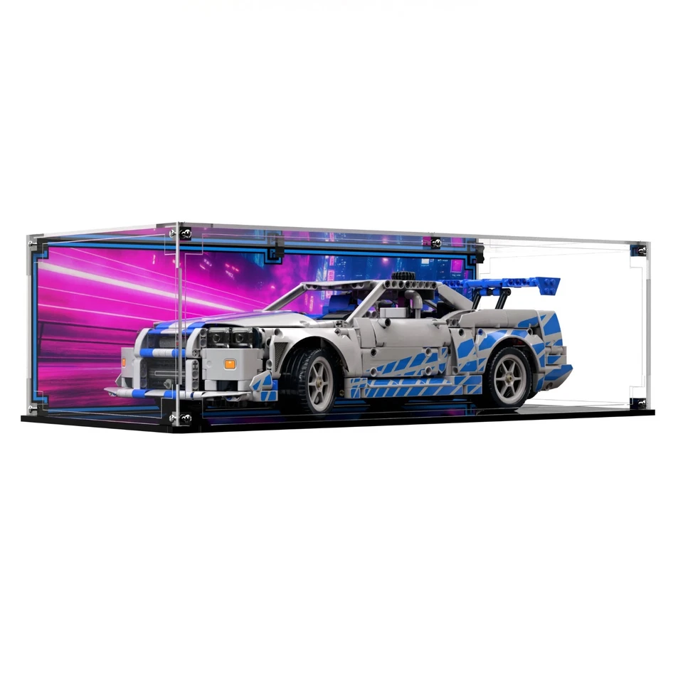 Vitrine für LEGO 2 Fast 2 Furious Nissan Skyline Gt-r (r34) Auto 42210