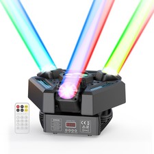 LED 3-Arms Laser Moving Head Light RGBW Beam Stage Lighting 220W DMX Disco DJ US
