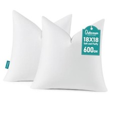 18 x 18 Down Feather Throw Pillow Inserts 18x18 Inch Pack of 2 2