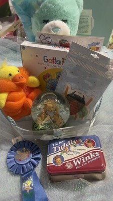 Kids Gift Basket Birthday Boy~ Cherish Teddies Musical Water Globe~Tiddy Winks..