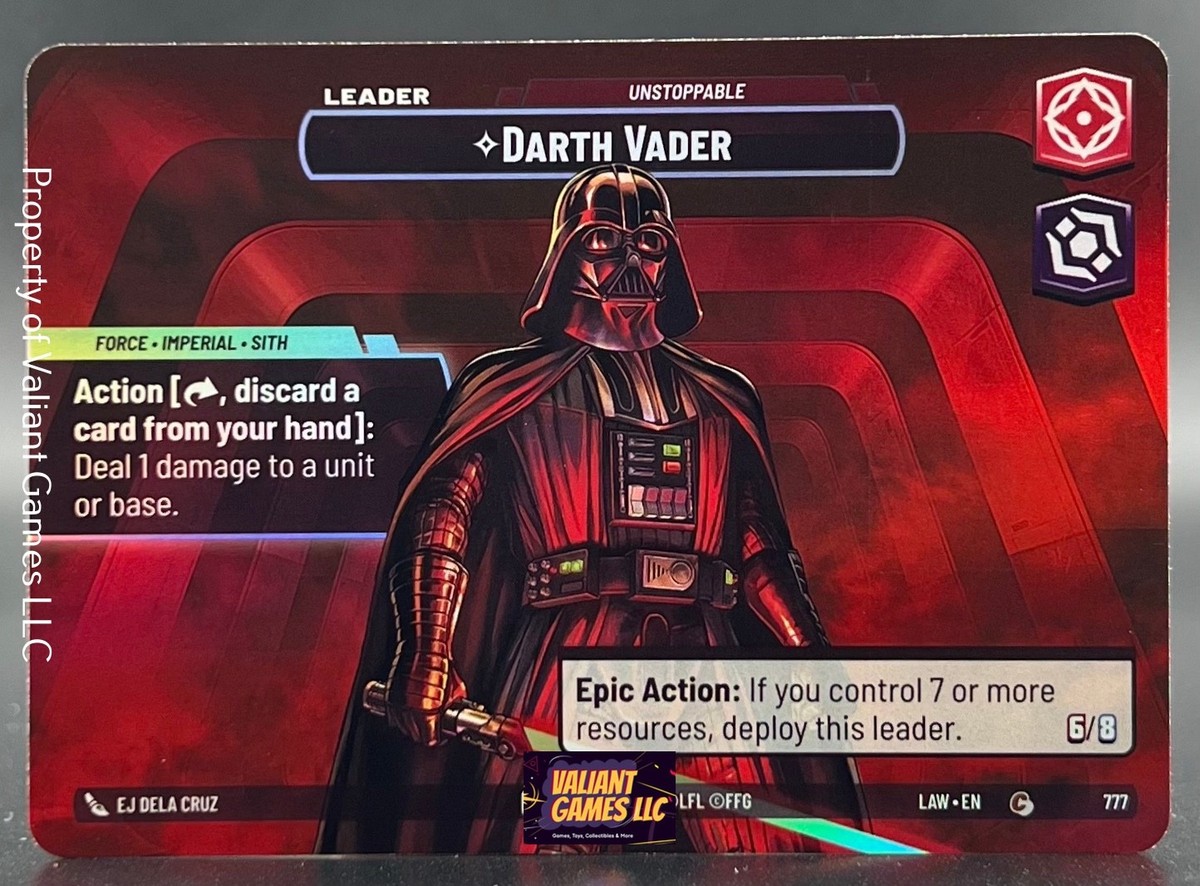 Star Wars Unlimited Darth Vader #777 Showcase A Lawless Time Set