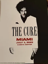 The Cure Tour Poster 18x24 Miami 2023 Official Merch Scarface Robert Smith