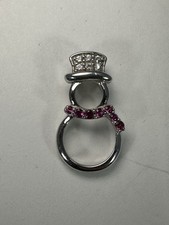 Lab-Created Ruby White Sapphire Snowman Pendant 925 Sterling Silver RL MACY  s