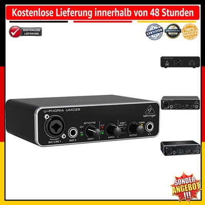 Professionelles 2x2 USB Audio Interface mit MIDAS Vorverstärker   UMC22