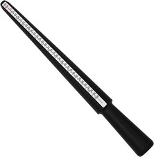 PHYHOO Ring Sizer Gauge Mandrel Black Ring Sizing Measure Stick Wedding Finger S