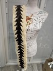artistic Artisan Double Side MINK SCARF Stole Wrap Herringbone White Brown — photo 8