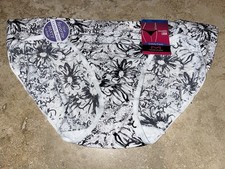 NWT Maidenform Invisible Look BARELY THERE Black Floral Bikini Panty XL 8