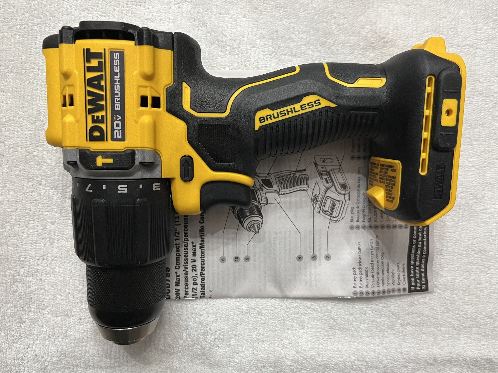 DEWALT ATOMIC COMPACT SERIES 20V MAX Cordless Drill - DCD794B