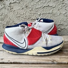 Nike Zapatos Hombres Talla 15 Kyrie 6 EE. UU. BQ4630-102 Tenis Blanco Rojo Azul