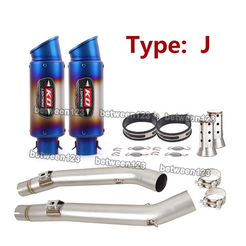 For Suzuki Vstrom 1000 DL1000 2002-2013 Exhaust Mid Link Carbon Muffler Tail Tip - Picture 12 of 19