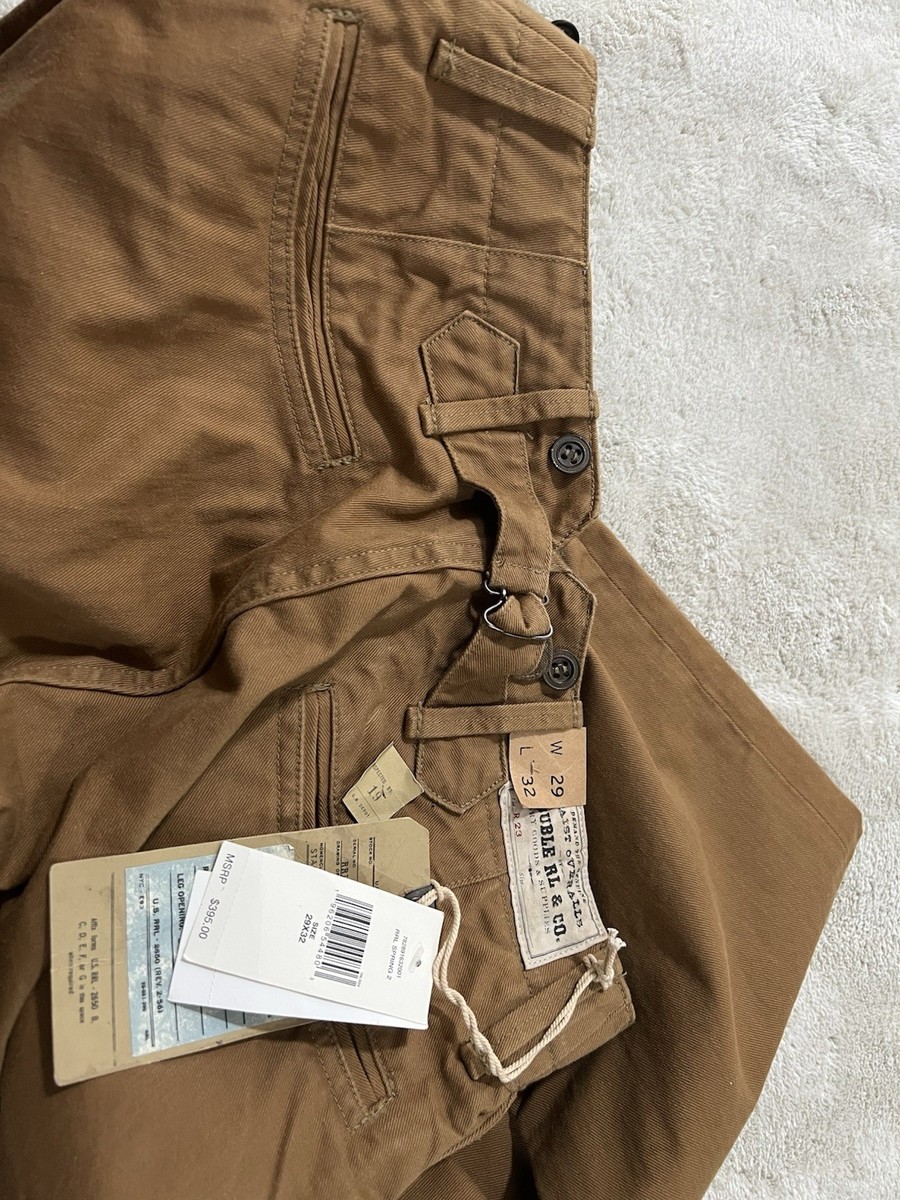 double rl mens Back Buckle Field Chino Pants Sz 29/32(actual 31