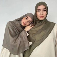 Fashion Modal Hijab Rayon Cotton Shawls Muslim Hijabs For Women Plain Scarf Big