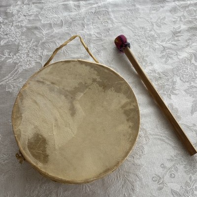 Native southwest Deer hide Drum & Mallet