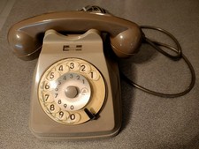 Telefono bigrigio a disco Siemens Auso SIP S62 Design Lino Saltini anni 60