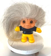 Dam Troll ESKIMO  MASCOT   Scandia House  MINT GREAT HAIR  VTG  1960s 3 in.