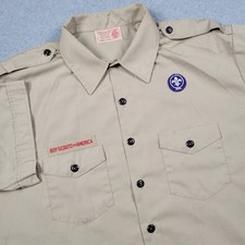 Vintage BSA Boy Scouts of America Shirt Men 2XL Y2K Made in USA Official Patches
