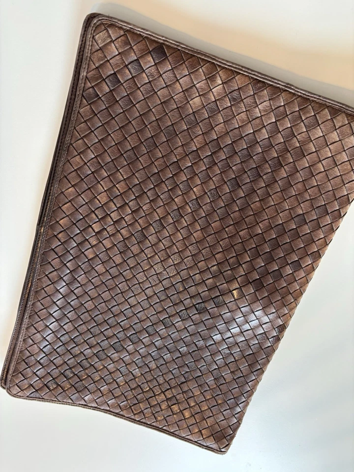 Bottega Veneta Leder-Aktenmappe / Dokumententasche – Intrecciato Design