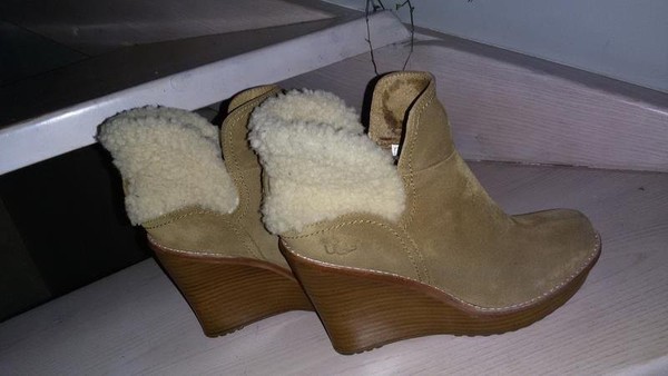 Women UGG Boots Brown Suede 37.5 #O05J