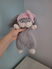 Crochet Bunny Rabbit Snuggler 🐇| Handmade | Pink Bow | Baby Toy | Soft Toy Gift