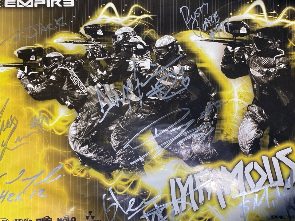 Lote 3 Carteles Autografiados de Paintball Equipos DRAXXUS INVERTIR XFactor IMPERIO Infame Foto 4 de 4