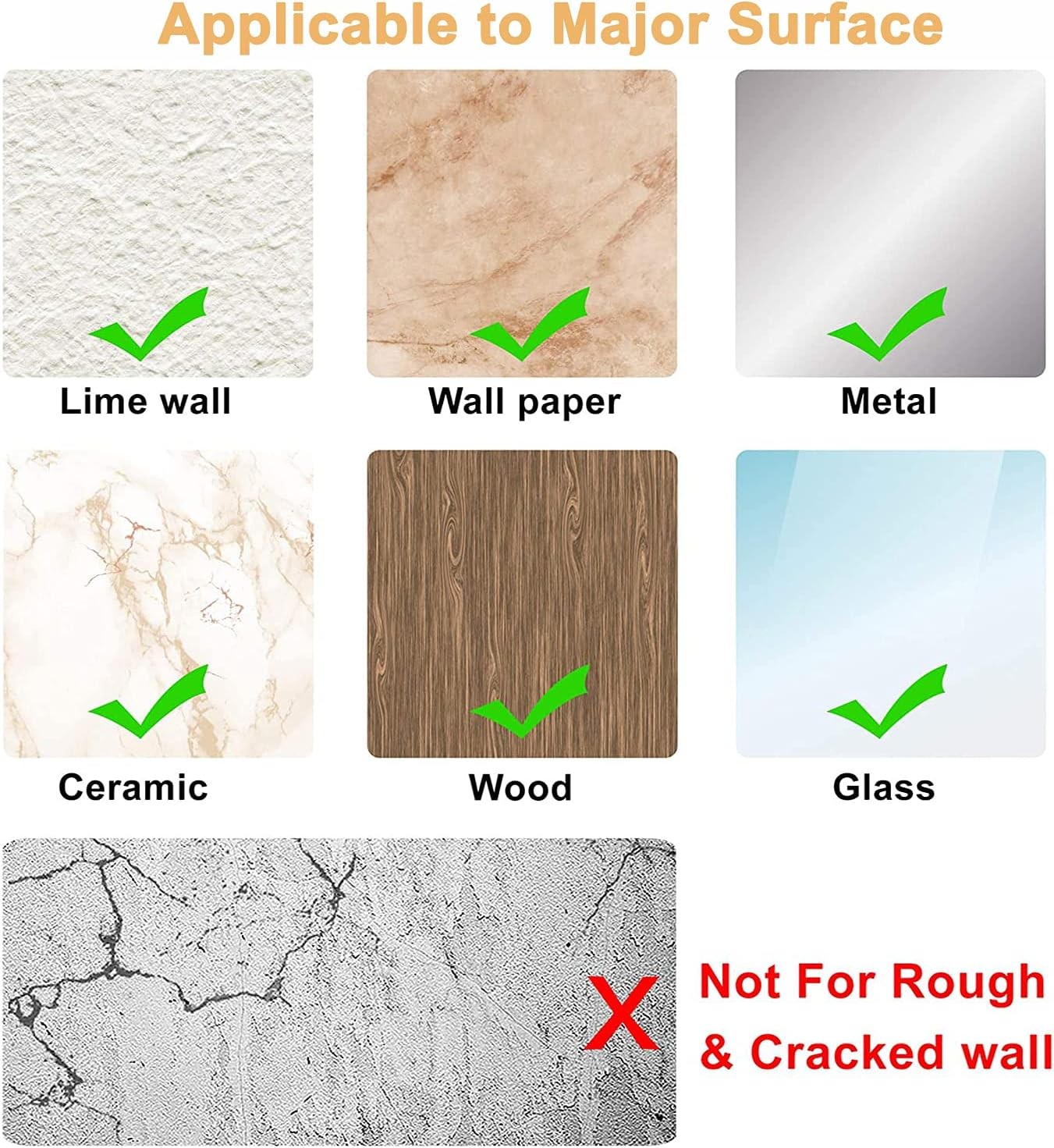 Door Stopper Wall Protector, Adhesive Bumper Reusable Clear-4 Pcs 