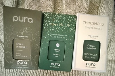 NIB Set Of Three Pura Holiday Smart Home Fragrance Refill Cartridges