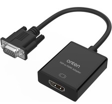 VGA to HDMI Adapter 1080P w/ Audio USB Power VGA Male HDMI Female