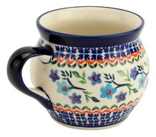 Polish Pottery 16 oz Bubble Coffee Mug by Zaklady Boleslawiec - Polish Stoneware