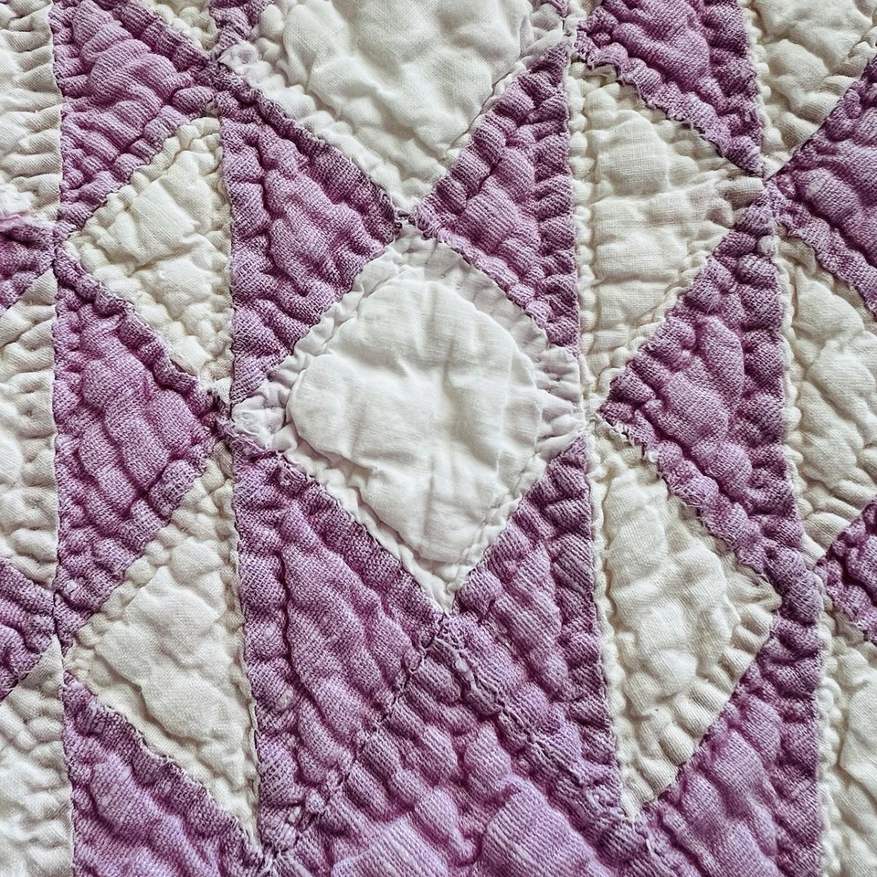 Vintage Hand-Quilted “Tree of Life” Quilt 75”x75” Hand Stitched Early 1900s - Image 3 of 4