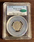 1937-D  3 Legs   Buffalo Nickel   PCGS   AU-55  CAC