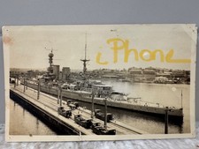 1924 Photo Print HMS Repulse in Panama Canal on Kodak Velox Paper. 4.4x2.5in
