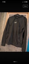 Mens EA7 Emporio Armani Black Jumper Hoodie. Medium size