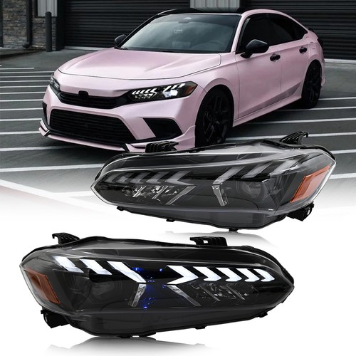 USED LED Headlight for Honda Civic 11th Gen 2022-2025 Sequential Front Lamp Pair - Picture 22 of 24