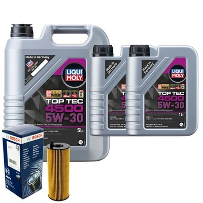 Motoröl 5W30 LIQUI MOLY Top Tec 4500 7L+BOSCH Ölfilter