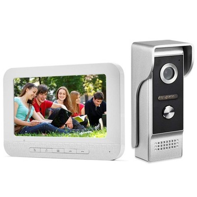 AMOCAM Video Intercom System, 7 Inche Monitor Wired Video Door Doorbell Kit