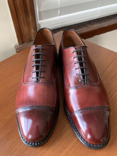 NEW w BOX 1st QUAL| ALLEN EDMONDS 8D PARK AVENUE OXBLOOD CAP TOE DRESS SHOES 8 D - Picture 3 of 17