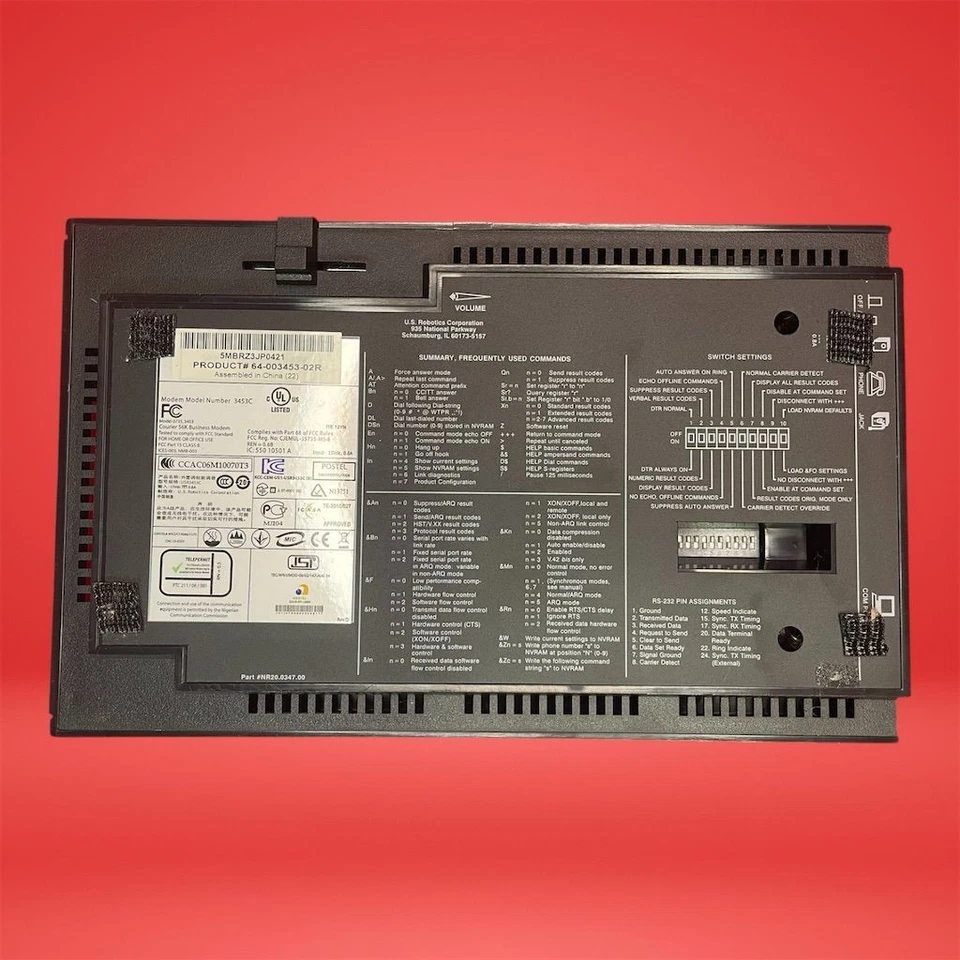 US Robotics 3453C 56k External Faxmodem Modem USR 64-003453-02R - Image 3 of 4