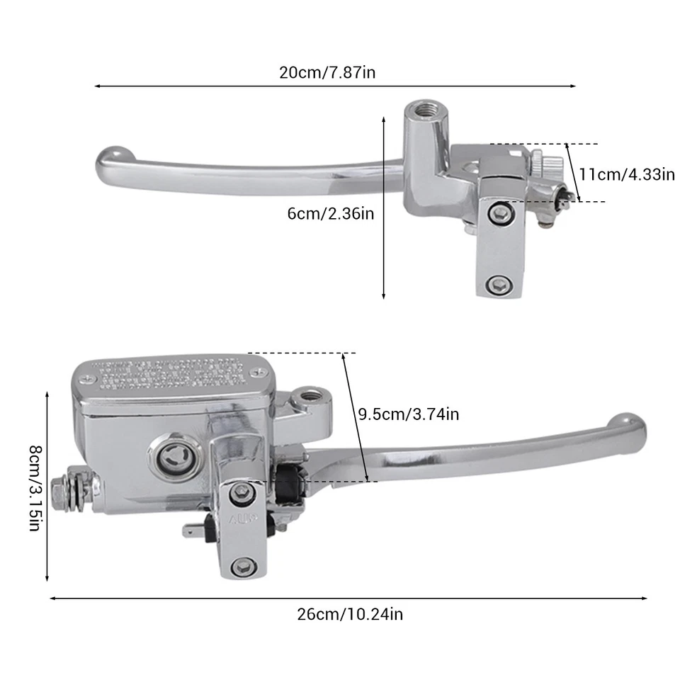 Cilindro maestro de freno delantero y embrague de 1" para Yamaha V Star 650 XVS650 1988-2007 EE. UU. Foto 2 de 4