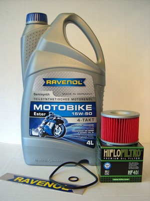 Ravenol Motobike 10W40 Öl + Ölfilter KAWASAKI ZZ-R 1200 ZZR1200