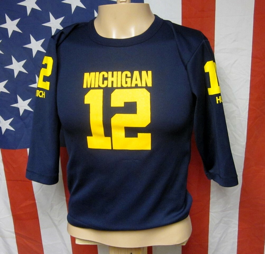 MICHIGAN UNIVERSITY youth med 1980s football jersey Wolverines UM