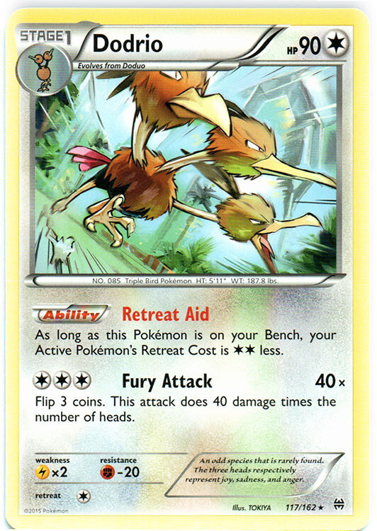 Dodrio - 117/162 - Rare x1 - Lightly Played - XY BREAKthrough