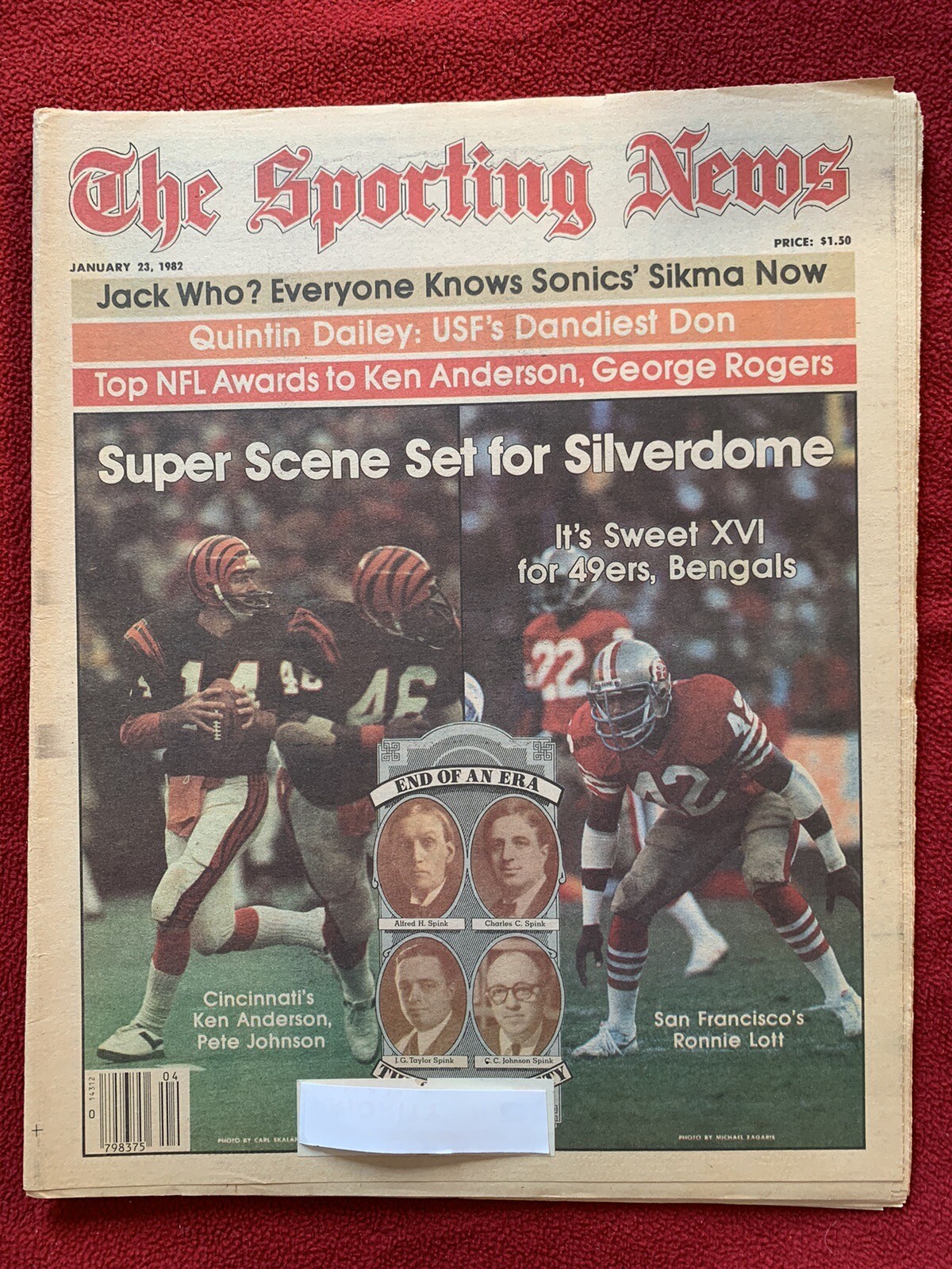 1982 Super Bowl XVI San Francisco 49ers The Sporting News NFL Football newspaper