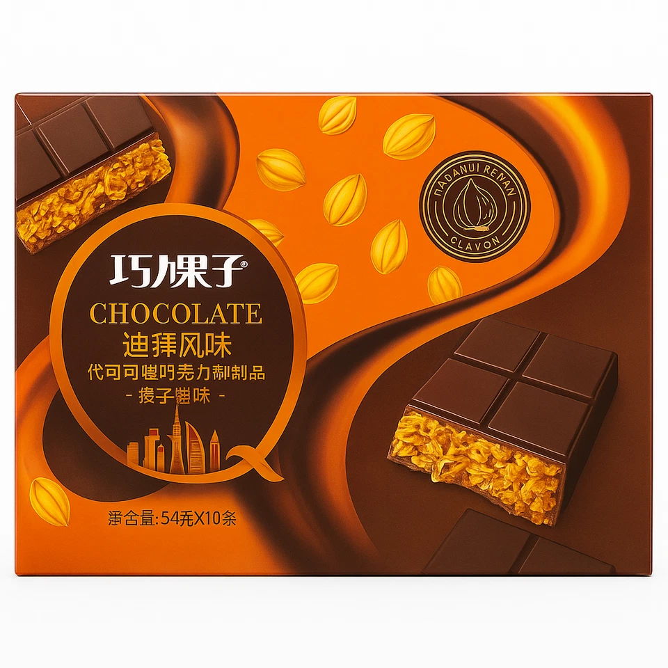 EXÓTICA Barra de Chocolate con Sabor Dubai - Caramelo Premium de Oriente Medio con Pistacho Foto 2 de 4